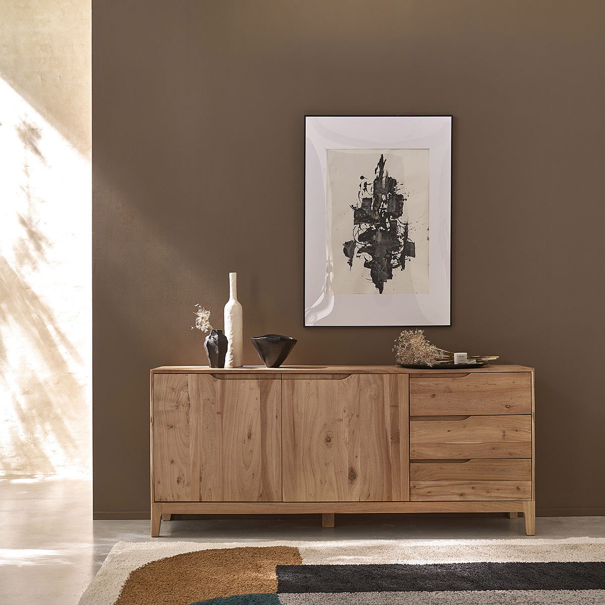 SAMSO - Sideboard aus massivem Akazienholz, 170 cm