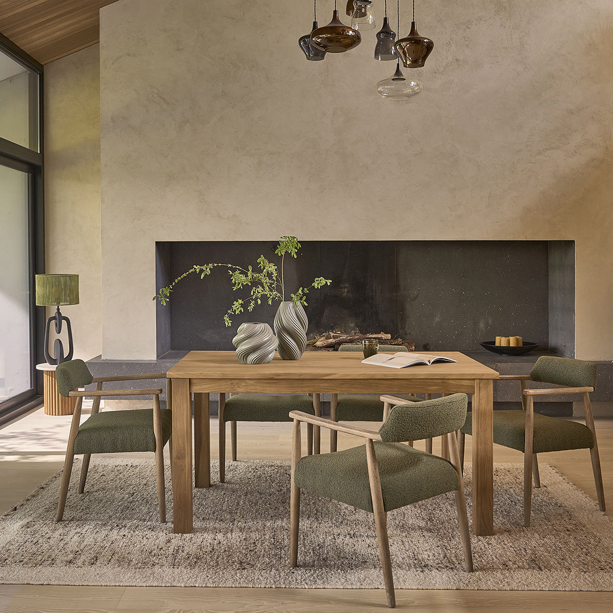 BOSTON - Tisch aus massivem Teakholz 6 pers.