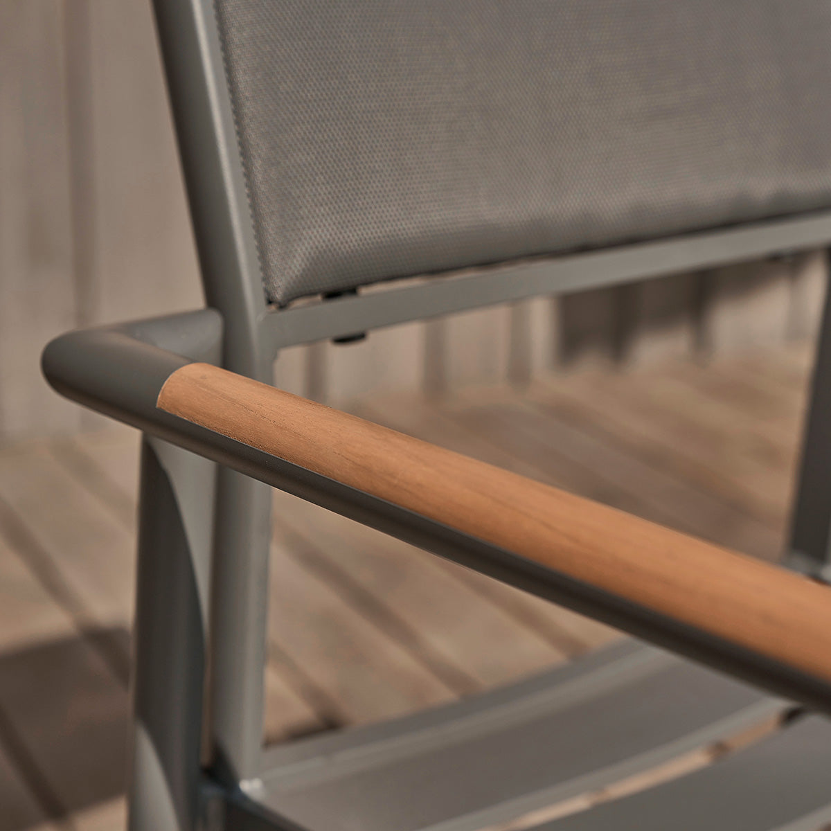 SIENA - Fauteuil de jardin en teck massif et aluminium