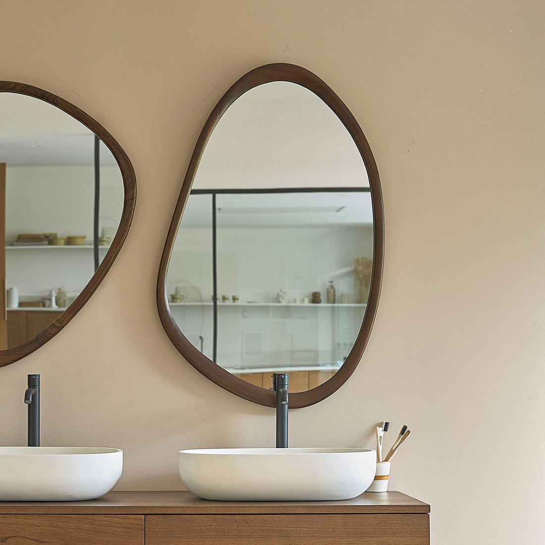 VINTAGE - Spiegel aus massivem Mindi 90x60 cm