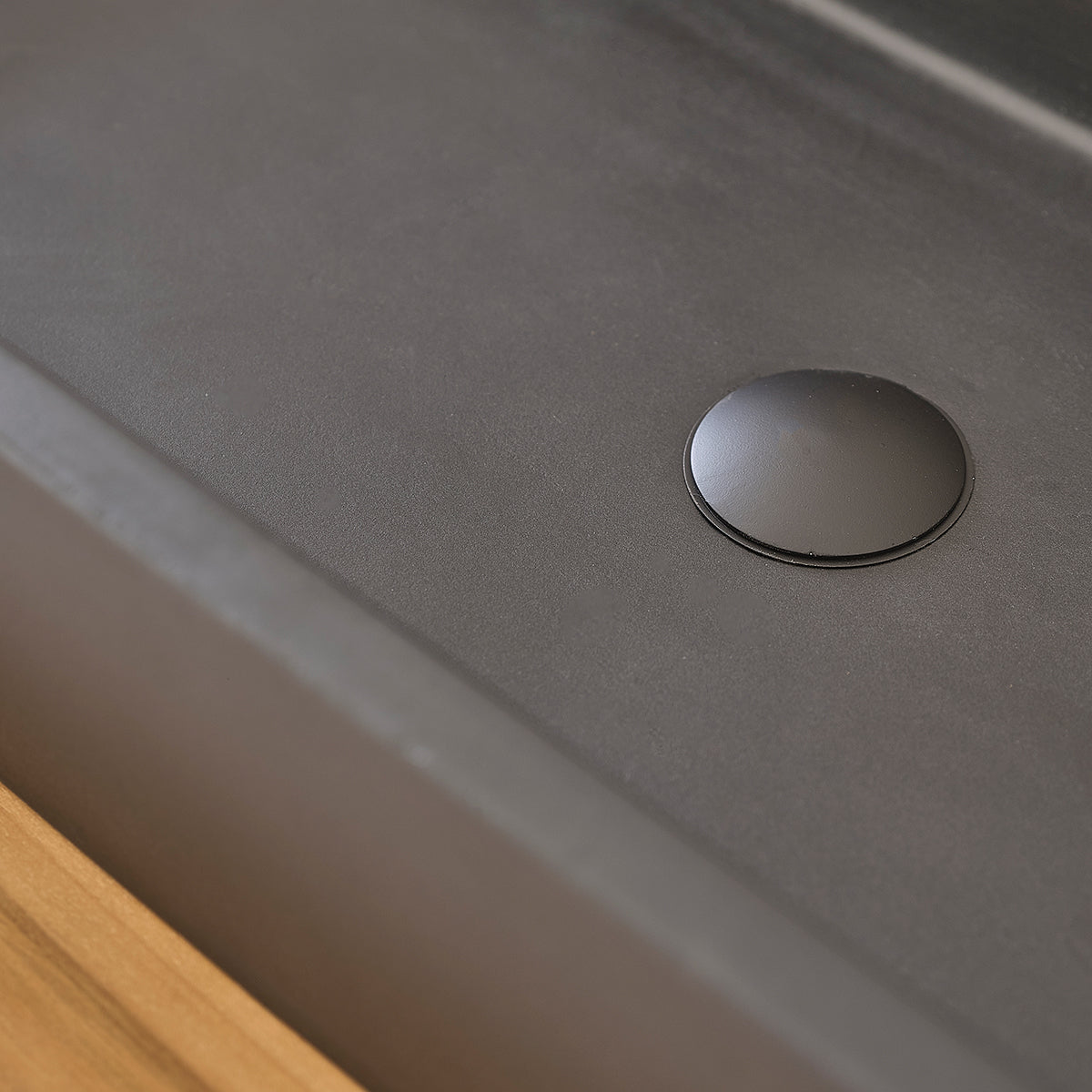 IRIS - Vasque en béton noir 100x37 cm