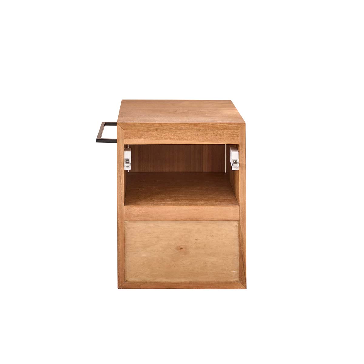 GUSTAVE - Lave main en teck massif suspendu 35 cm