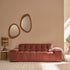 Gerades 3-Sitzer-Sofa aus terrakottafarbenem Cord