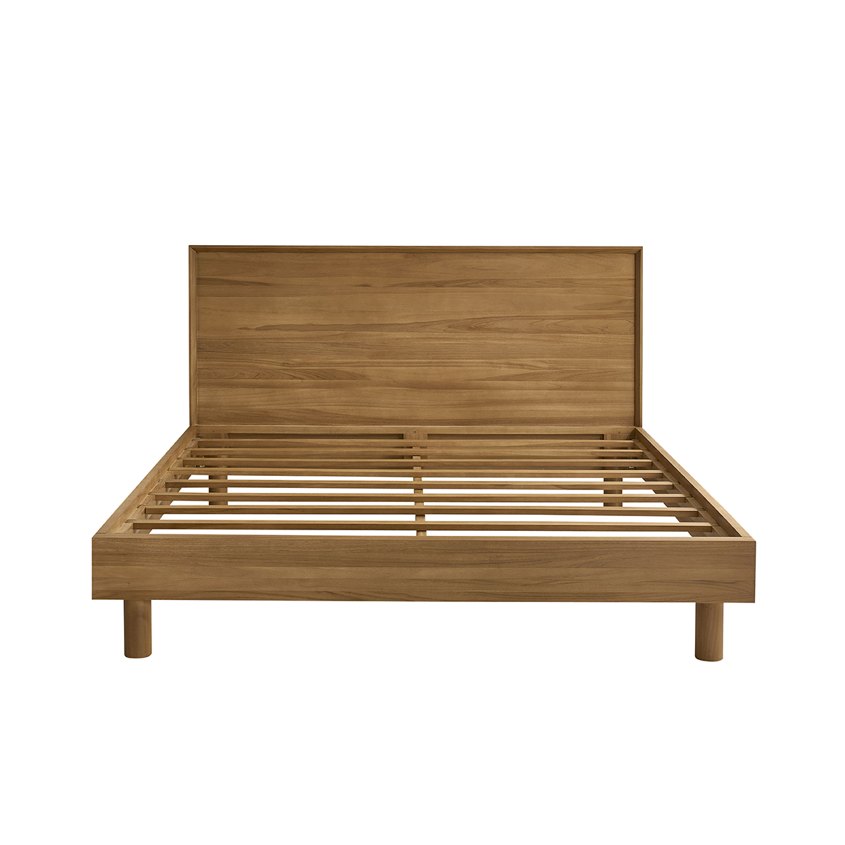 GUSTAVE - Bett aus massivem Teakholz, 180 cm, mit Lattenrost