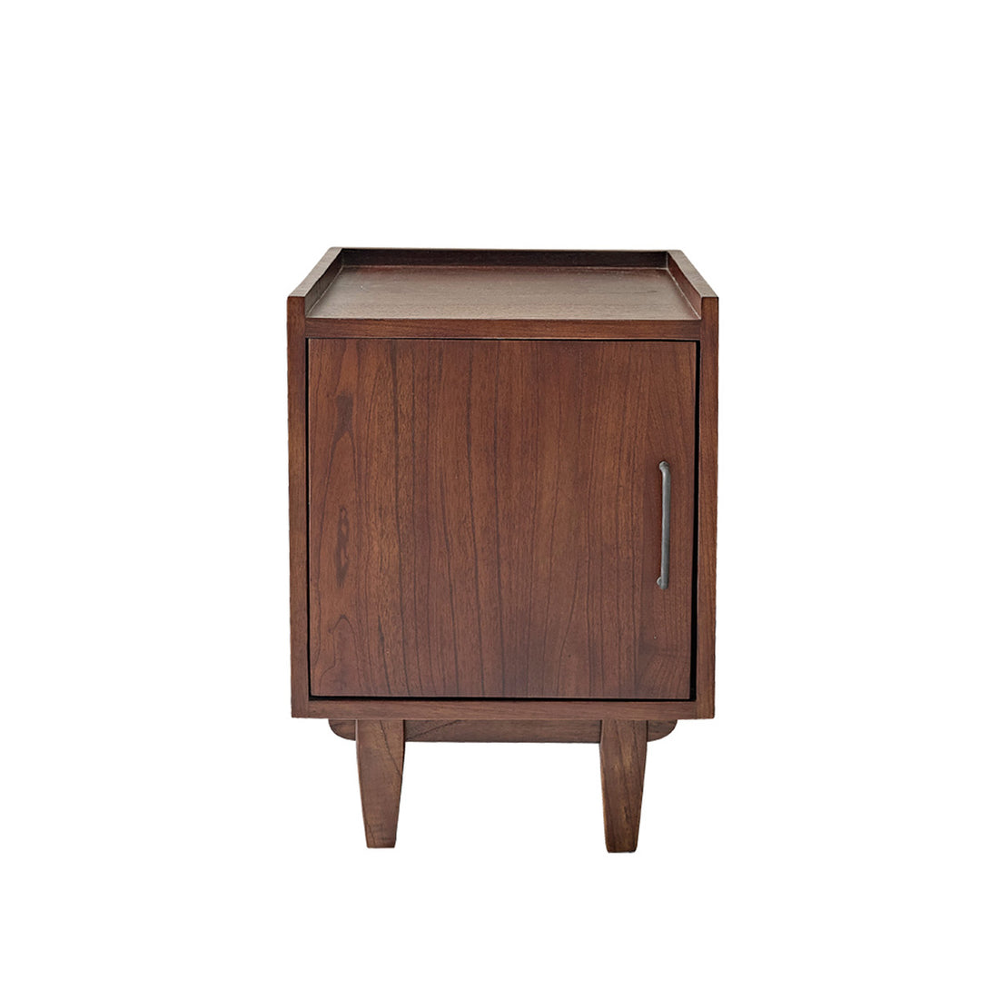 VINTAGE - Nachttisch aus massivem Mindi mit Walnuss-Finish 40 cm
