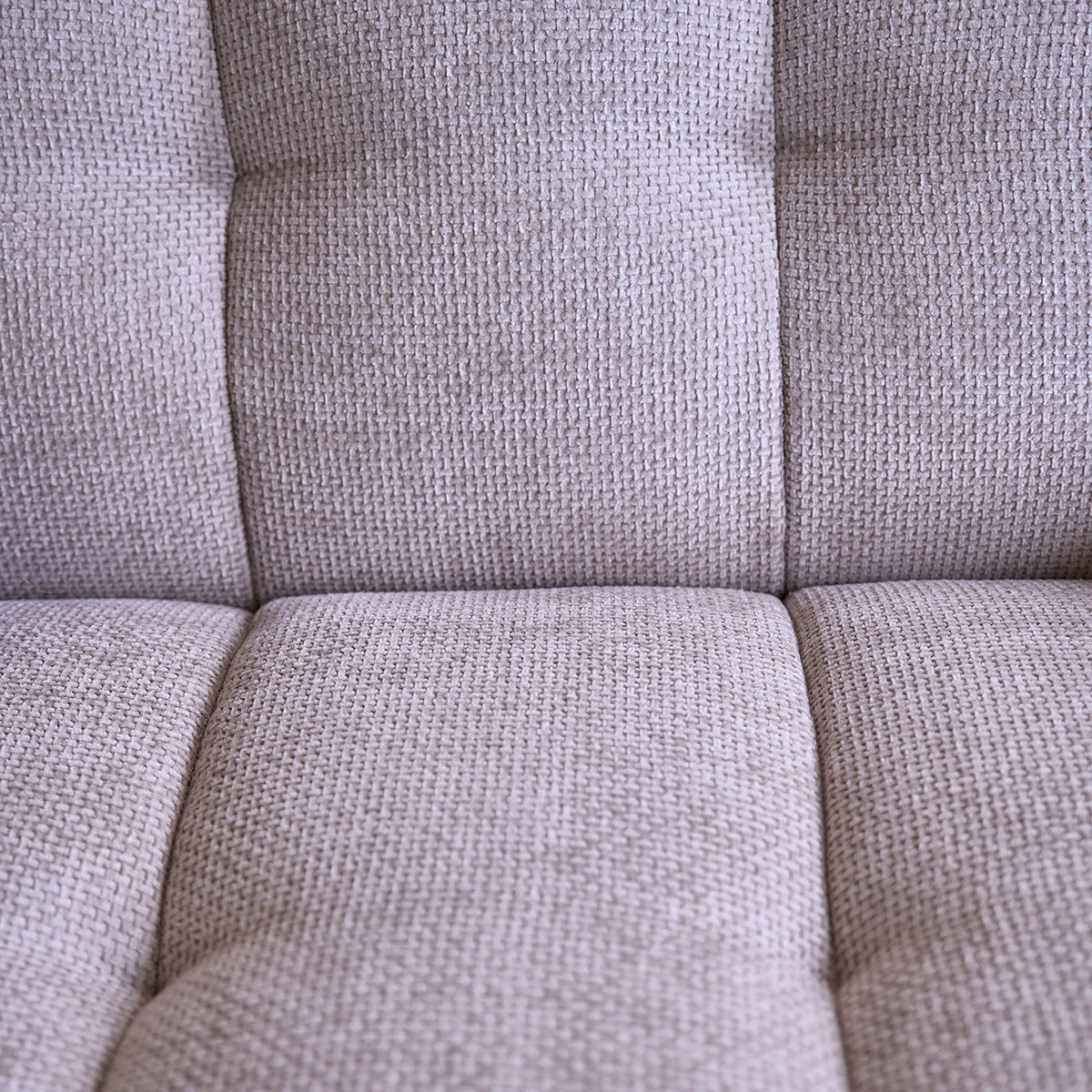 ALPHONSE - Gerades 4-Sitzer-Sofa aus beigegewebtem Samt