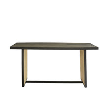 Tisch aus massivem Mangoholz und Rohrgeflecht 6 pers.