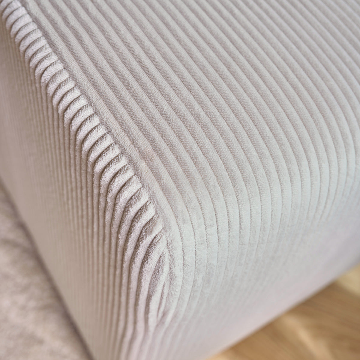 ALPHONSE - Gerades 3-Sitzer-Sofa aus naturfarbenem Cord