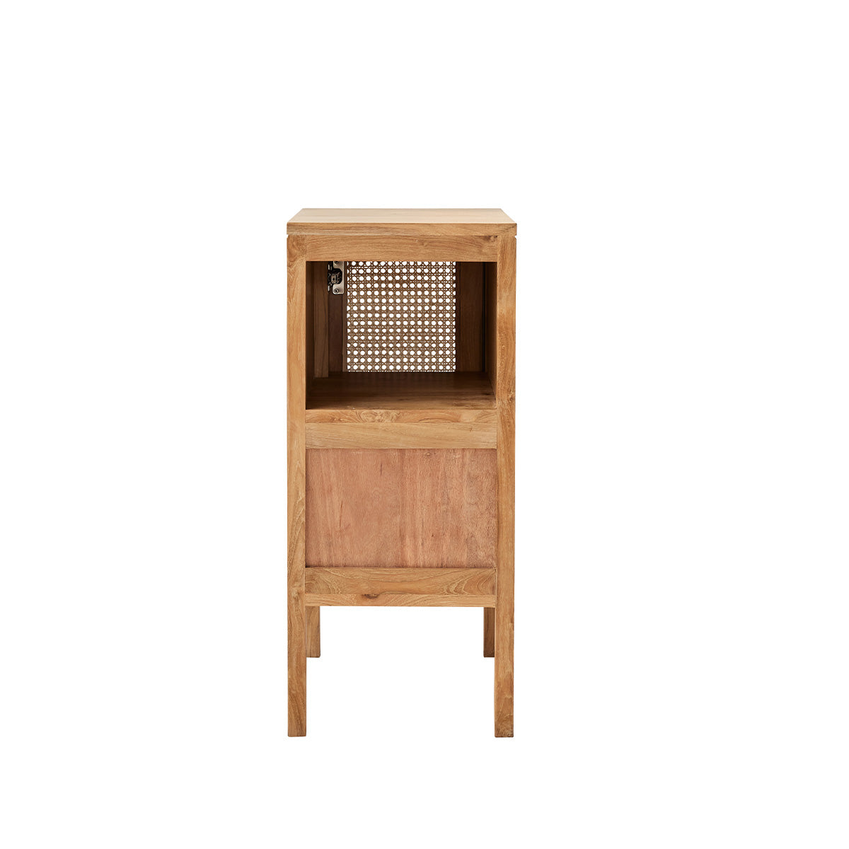 ELIOTT - Handwaschbecken aus massivem Teakholz und Rohrgeflecht 35 cm