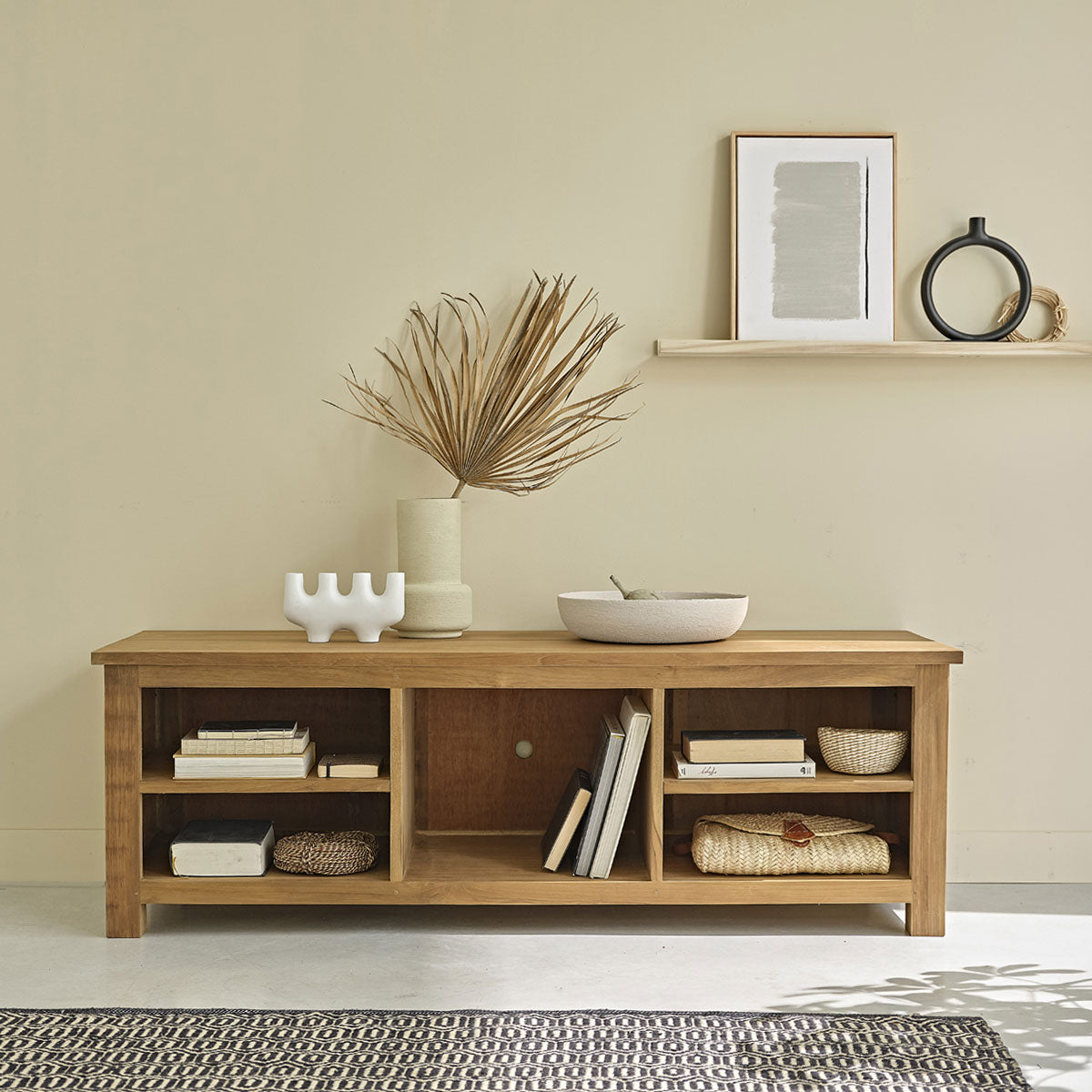 BOSTON - TV-Möbel aus massivem Teakholz 150 cm