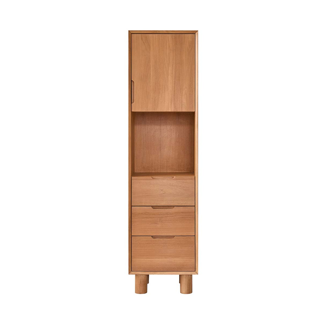 GUSTAVE - Badezimmer-Hochschrank aus massivem Teakholz 45 cm