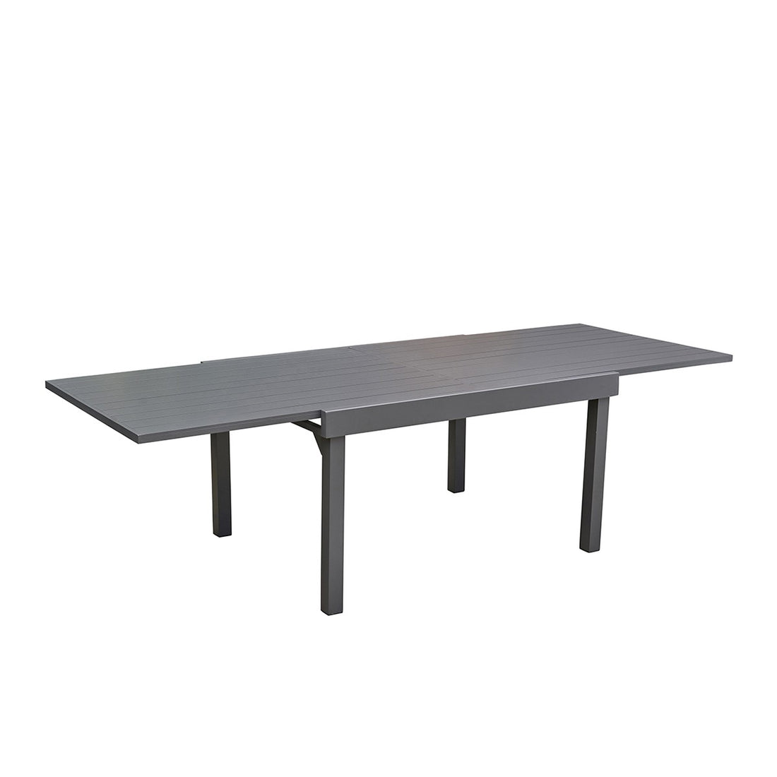 MODULO - Ausziehbarer Gartentisch aus grauem Aluminium 6/10-Sitzer