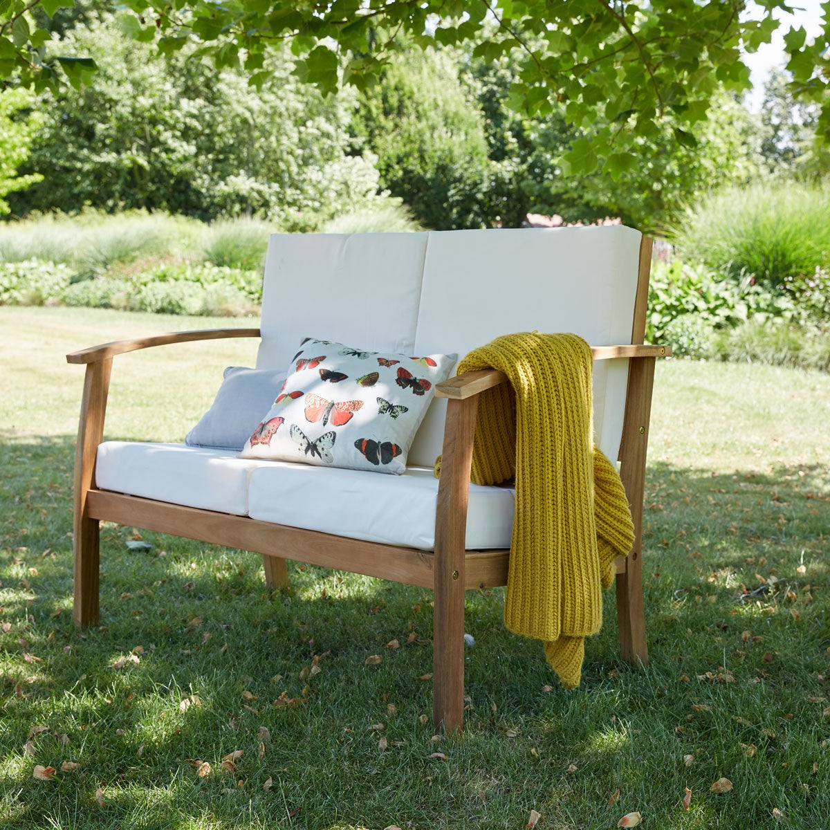 HANOÏ - Gartenlounge aus massivem Akazienholz 4 Sitze